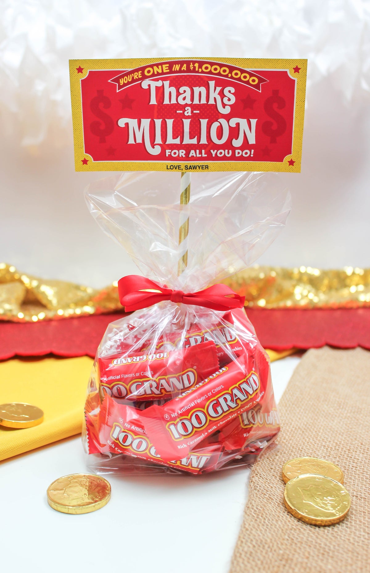 “Thanks a Million” Teacher Appreciation Candy Gift