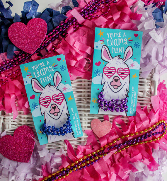 “You're a Llama Fun” Kids Valentine