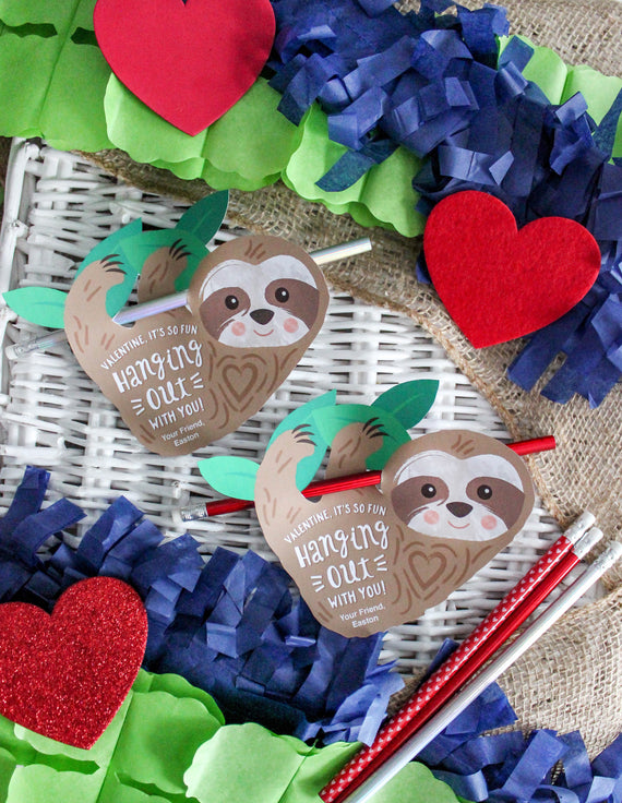 Sloth Kids Valentine