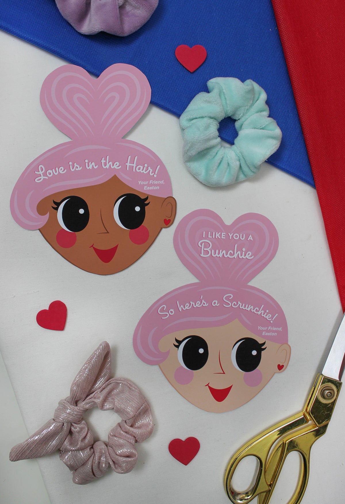 Hair Scrunchie Kids Valentine