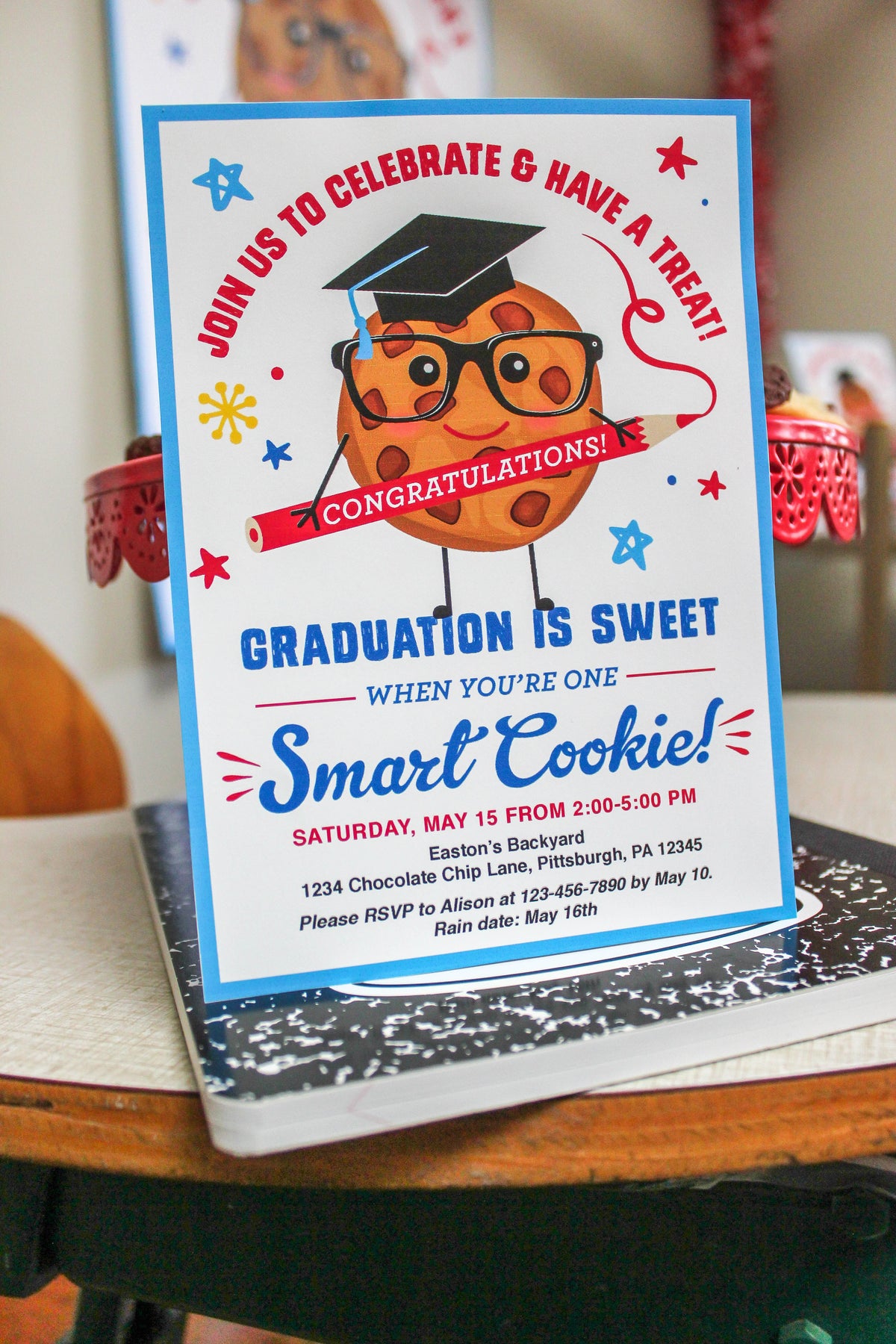 Smart Cookie Graduation Party Invitation