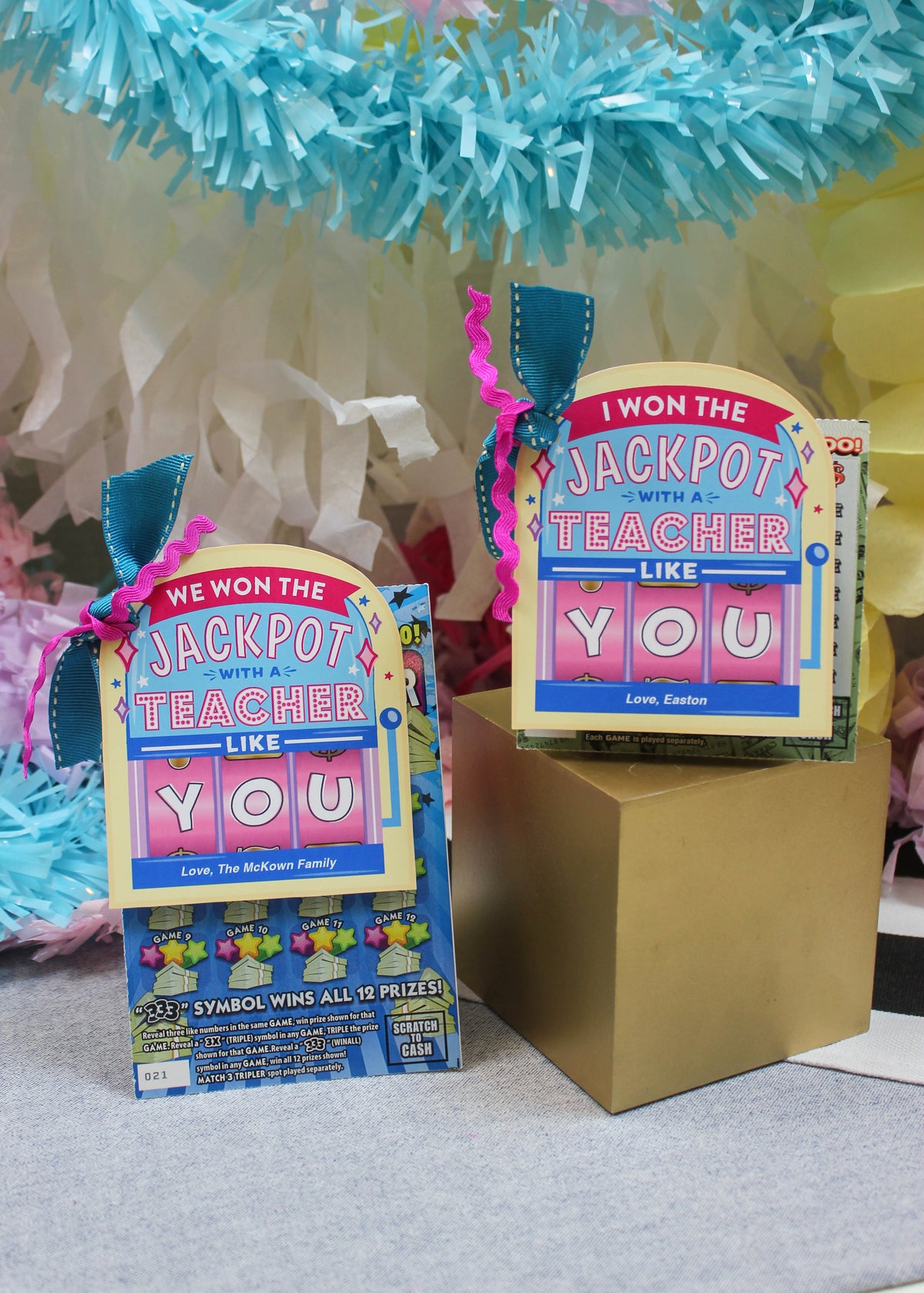 Lottery Ticket Teacher Gift Tags