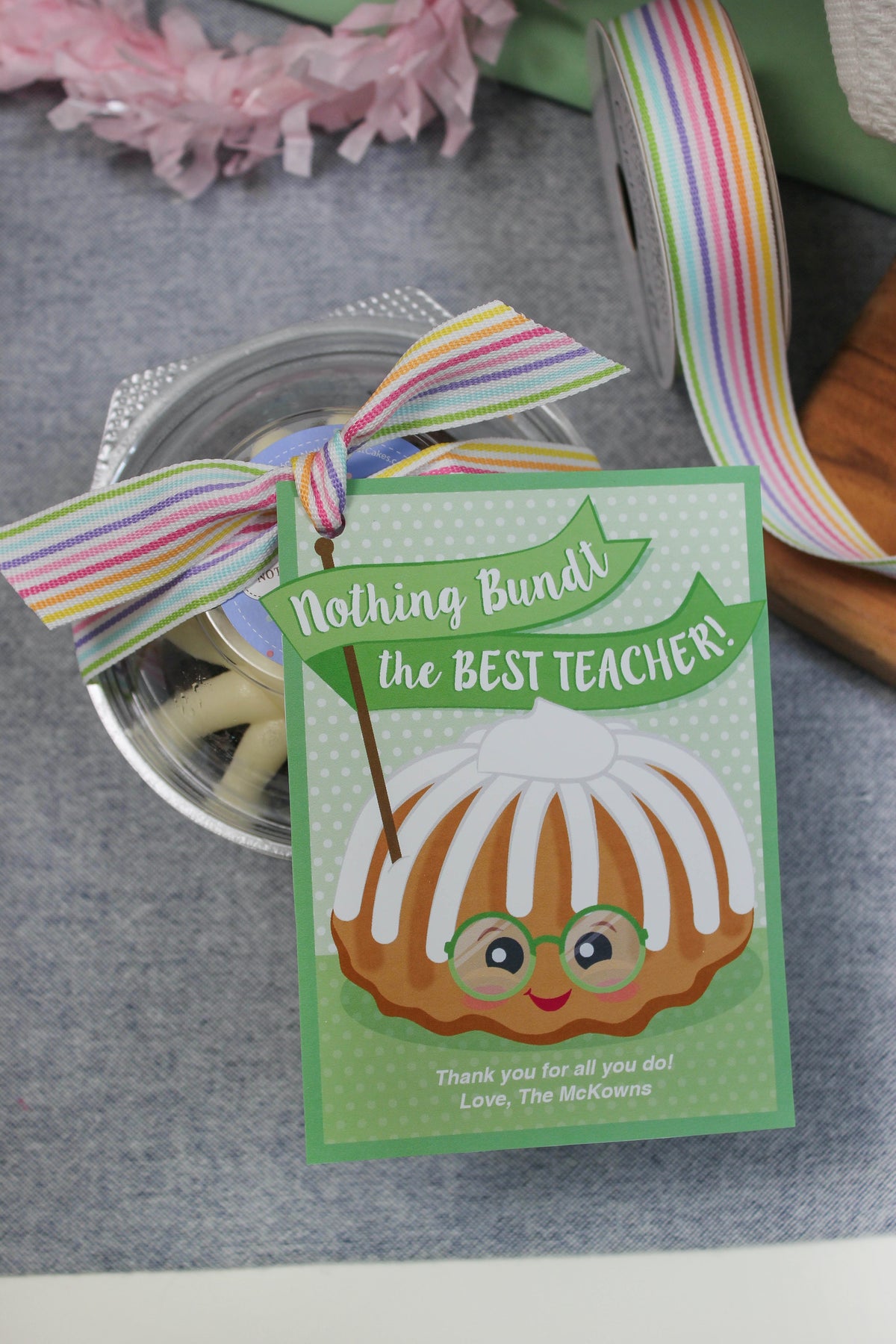Bundt Cake Teacher Gift Tags