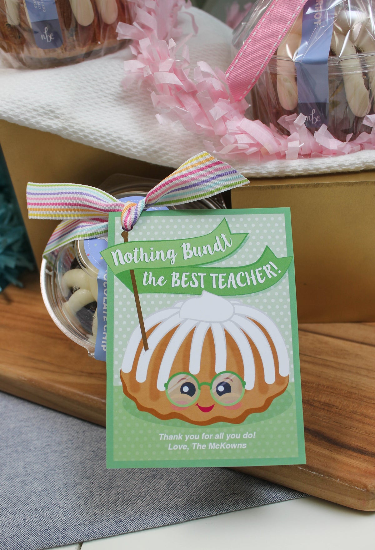 Bundt Cake Teacher Gift Tags