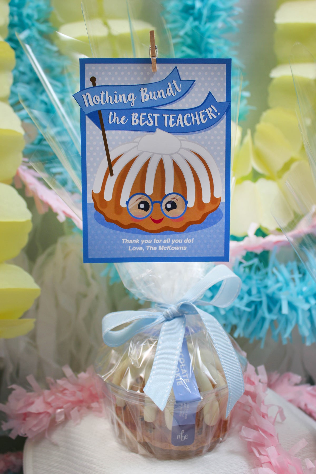 Bundt Cake Teacher Gift Tags