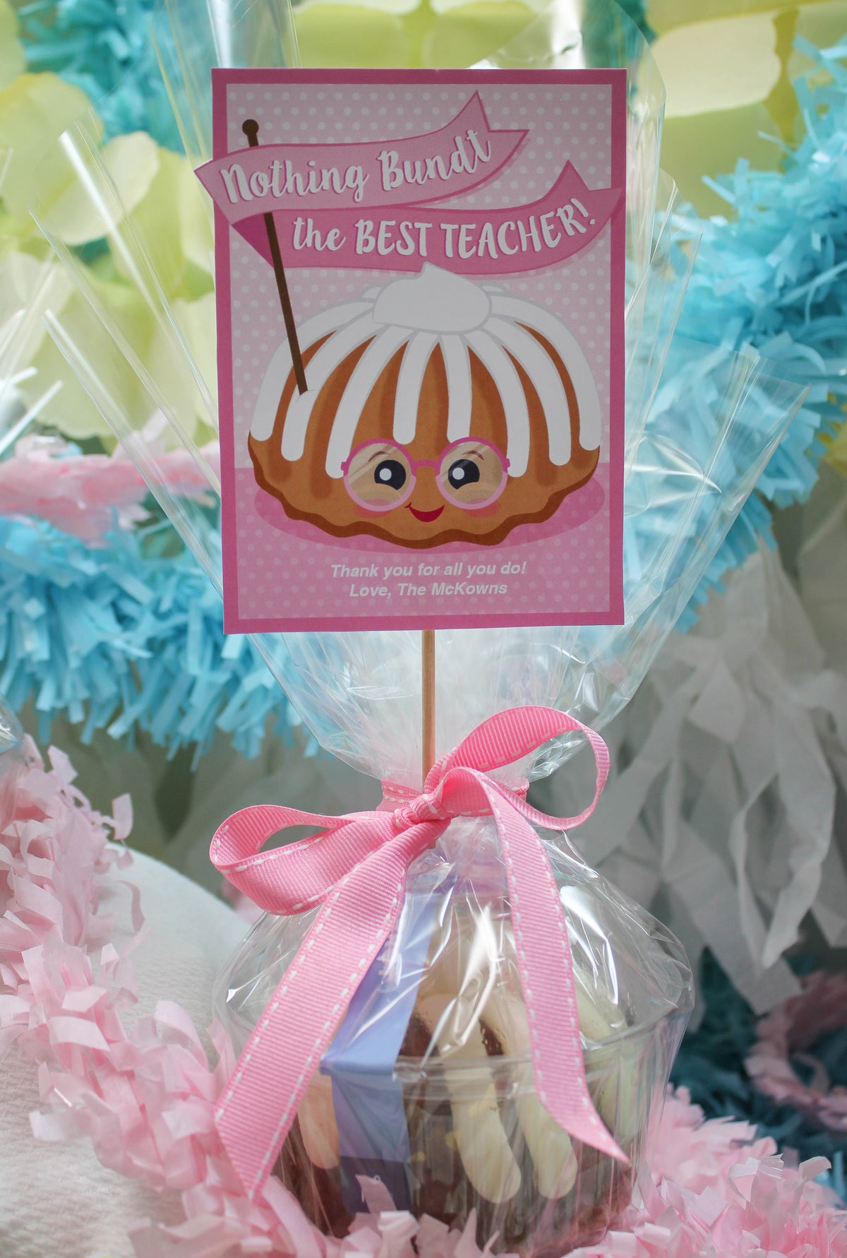 Bundt Cake Teacher Gift Tags