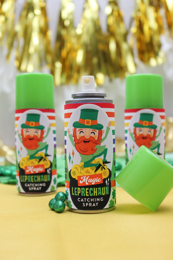 “Magic Leprechaun Catching Spray” Silly String St. Patrick’s Day Gift