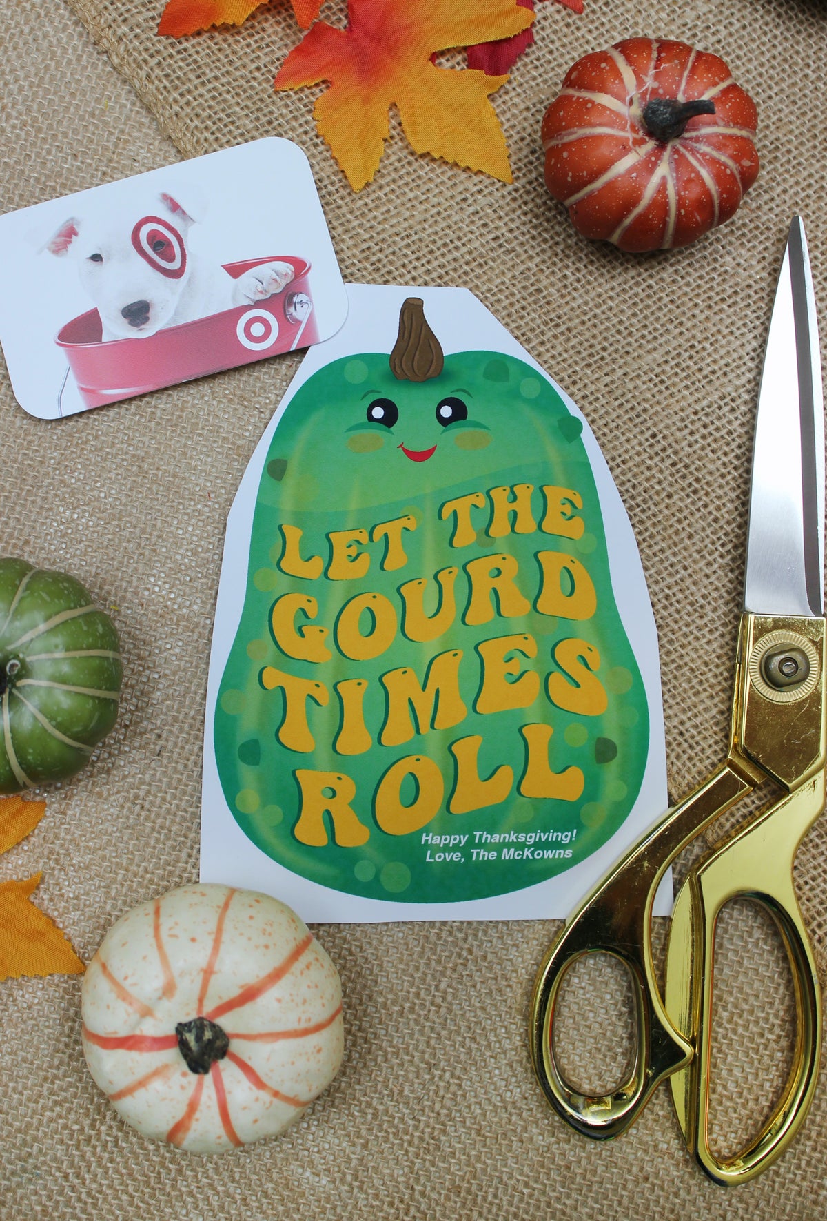 “Let the Gourd Times Roll” Gift Card Holders