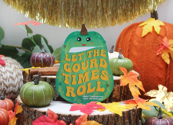 “Let the Gourd Times Roll” Gift Card Holders