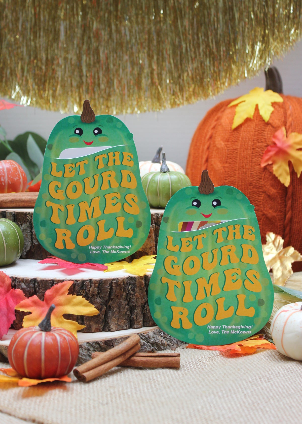 “Let the Gourd Times Roll” Gift Card Holders