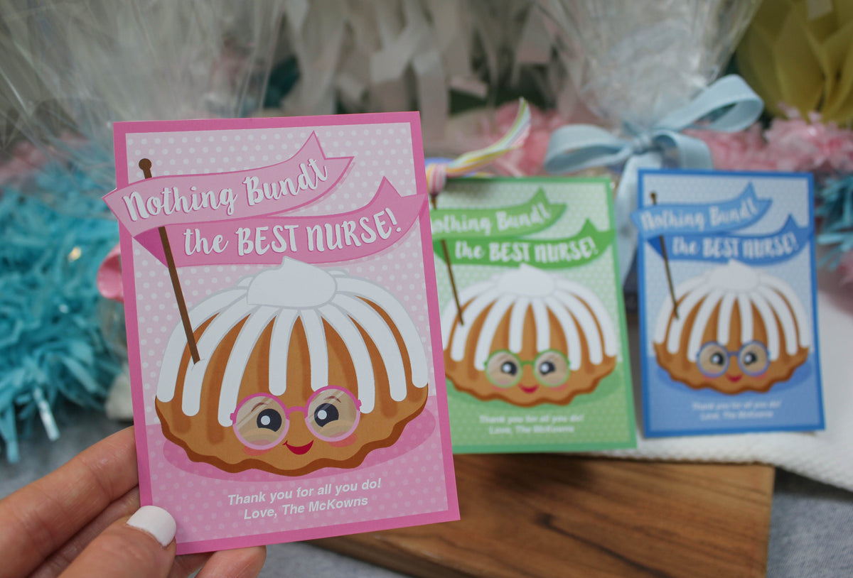 Bundt Cake Nurse Gift Tags