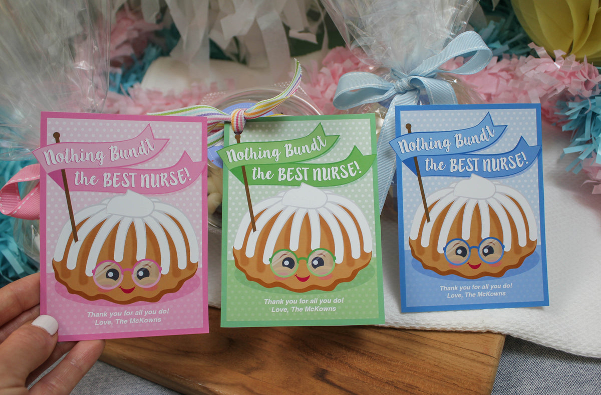 Bundt Cake Nurse Gift Tags