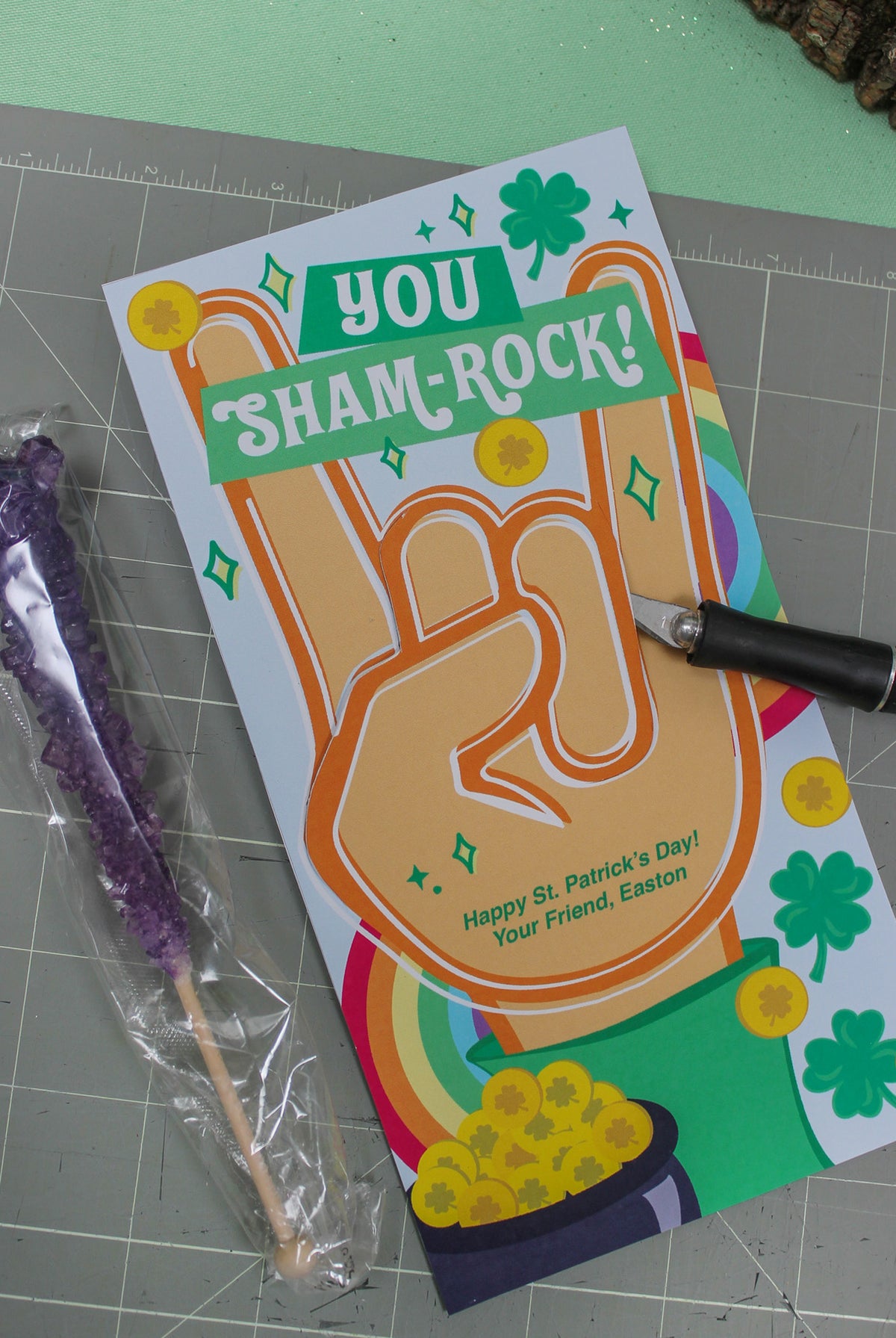 Rocker Leprechaun Hand St. Patrick's Day Treat