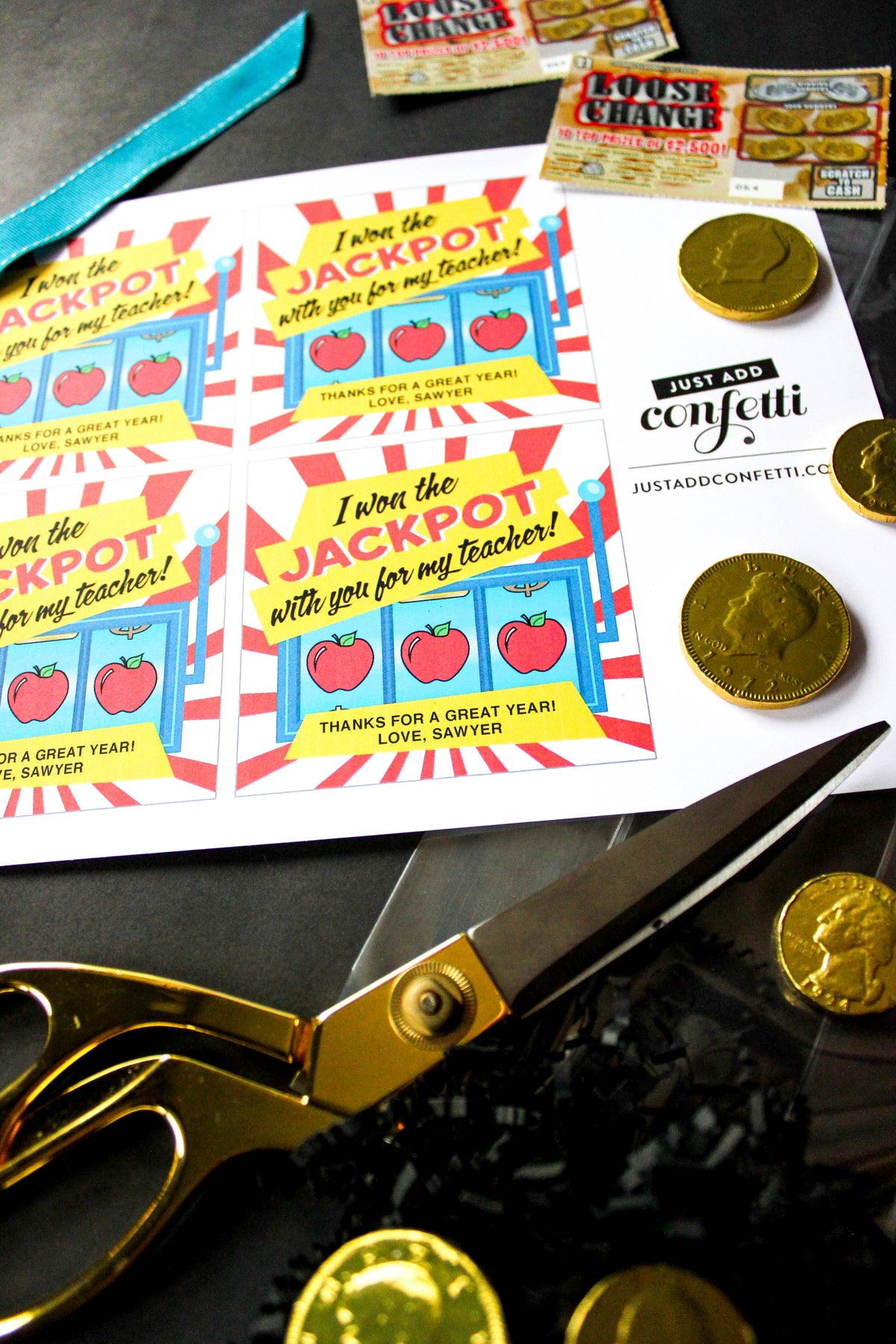 “Jackpot” Lottery Ticket Teacher Gift