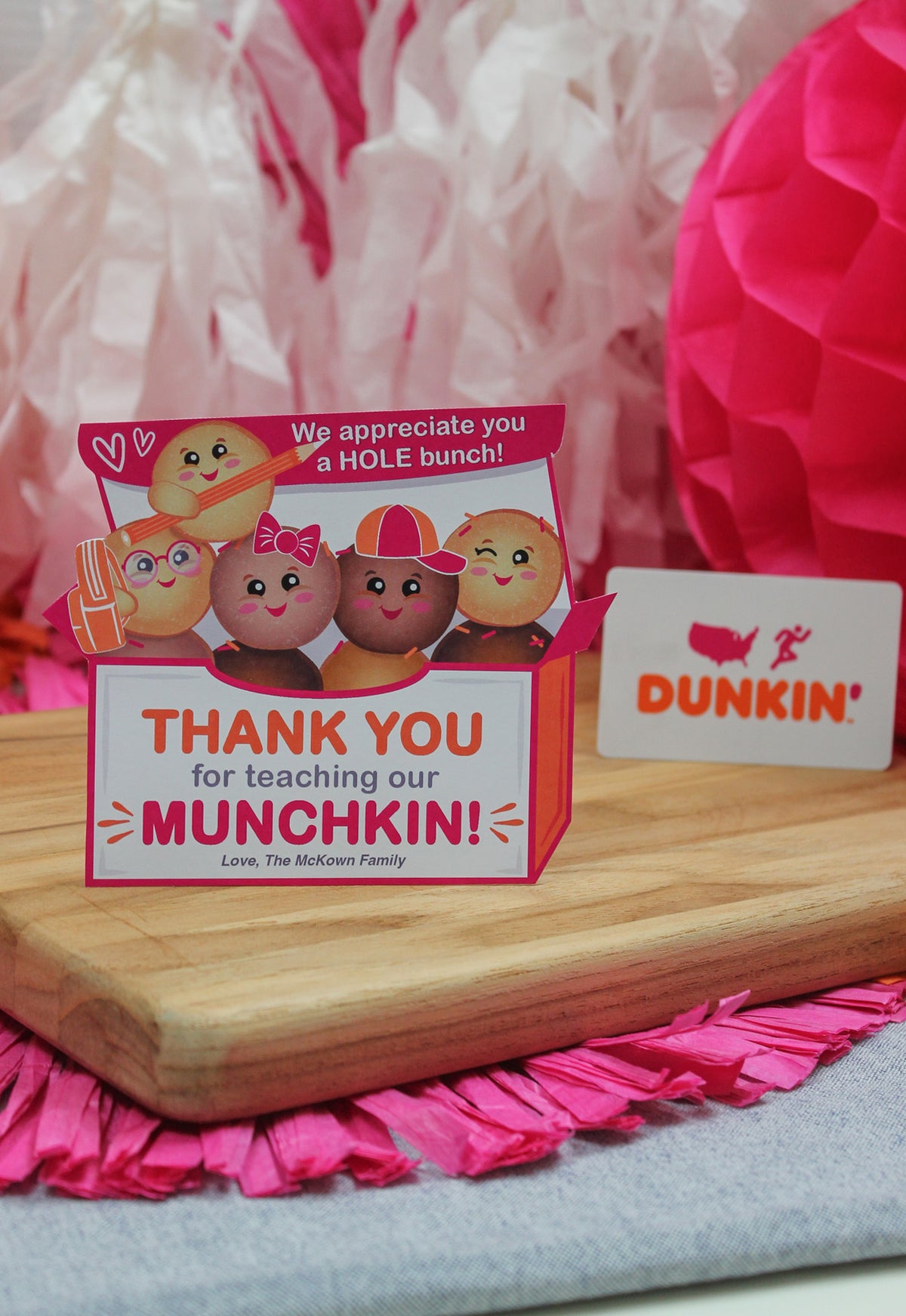 Teacher Appreciation Donut Hole Gift Card Holder