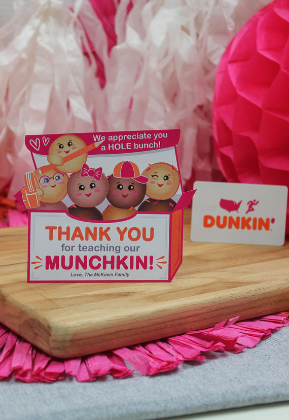 Teacher Appreciation Donut Hole Gift Card Holder