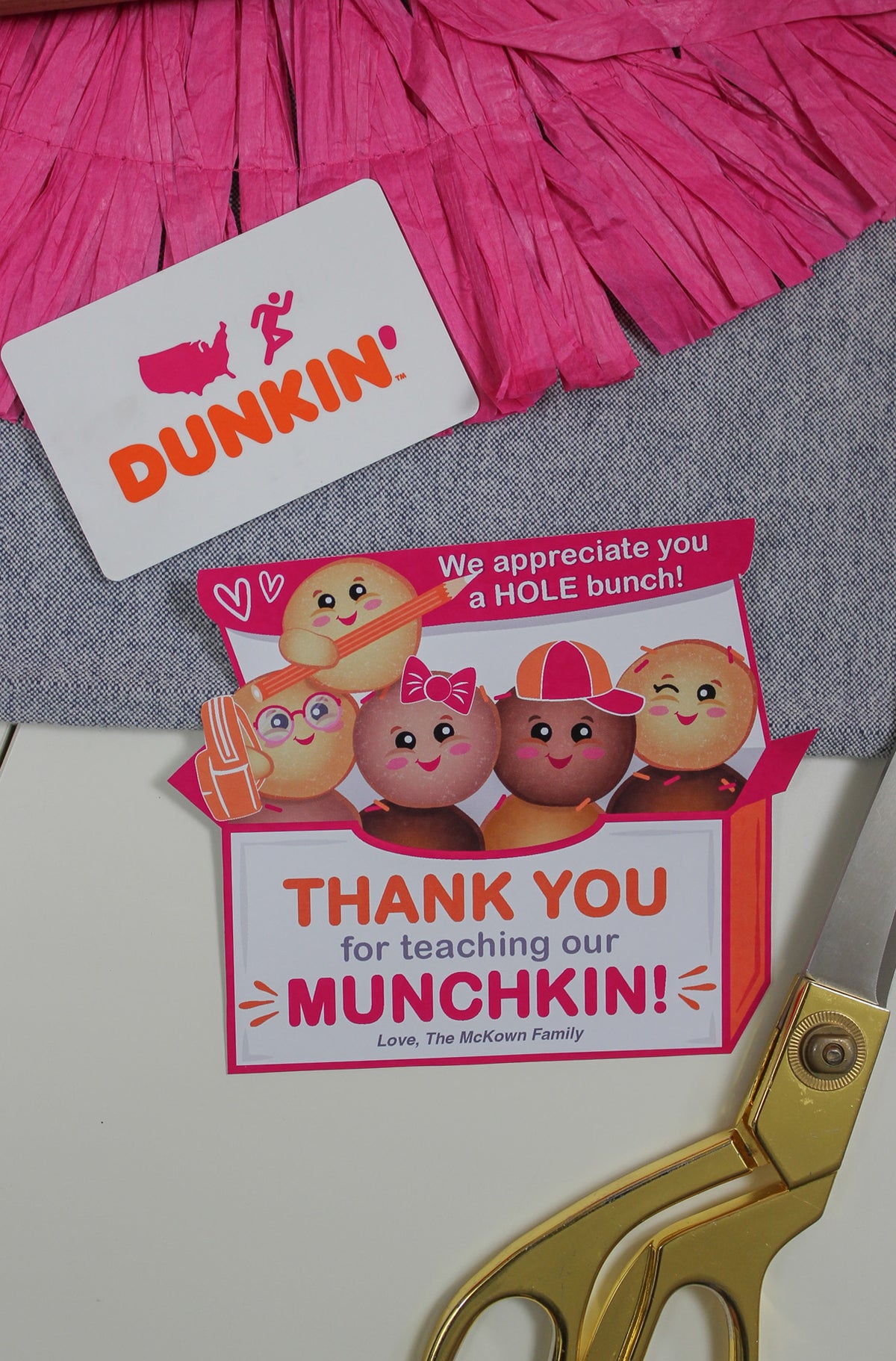 Teacher Appreciation Donut Hole Gift Card Holder