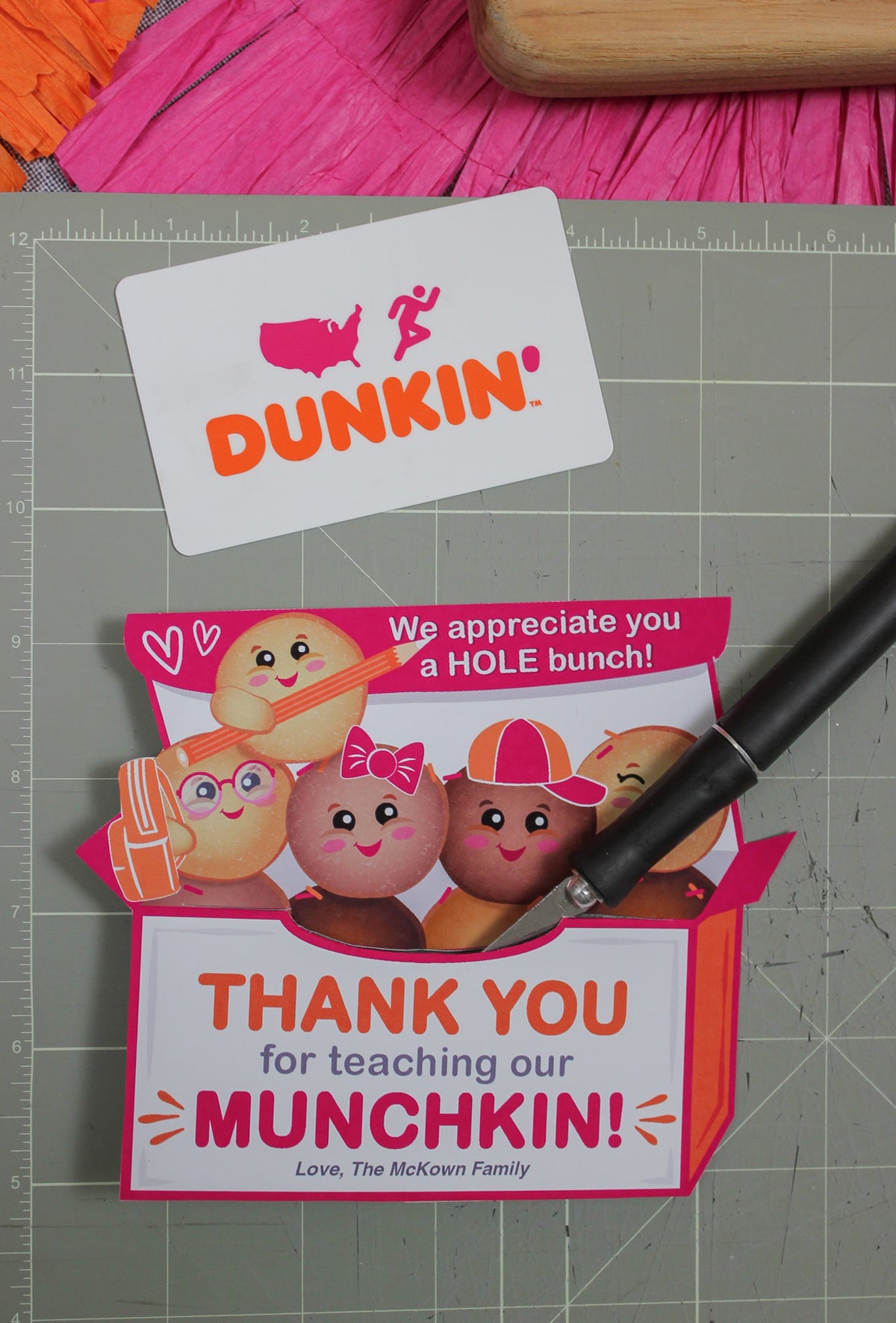 Teacher Appreciation Donut Hole Gift Card Holder