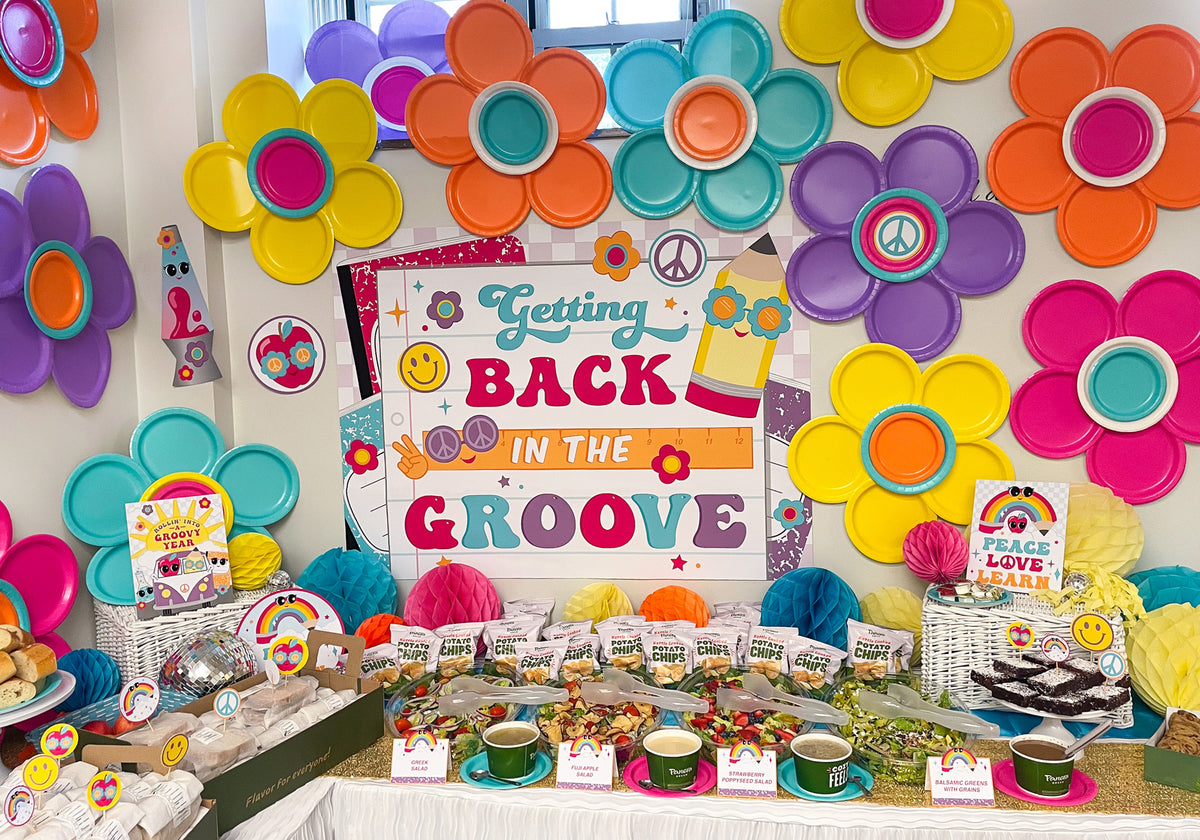 Back to School Teacher Appreciation Groovy 70s Decor Pack
