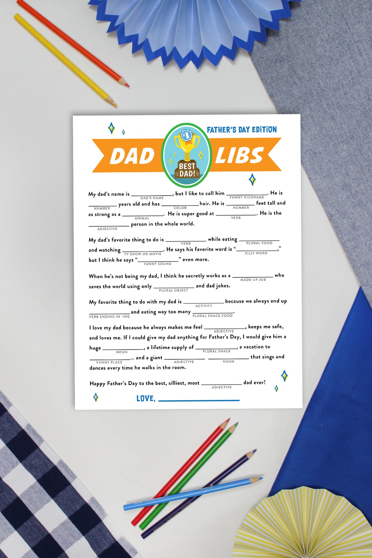Father's Day "Dad Libs"