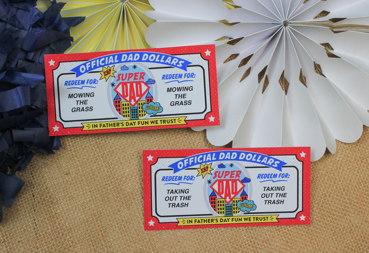 "Dad Dollars" Father's Day Coupons