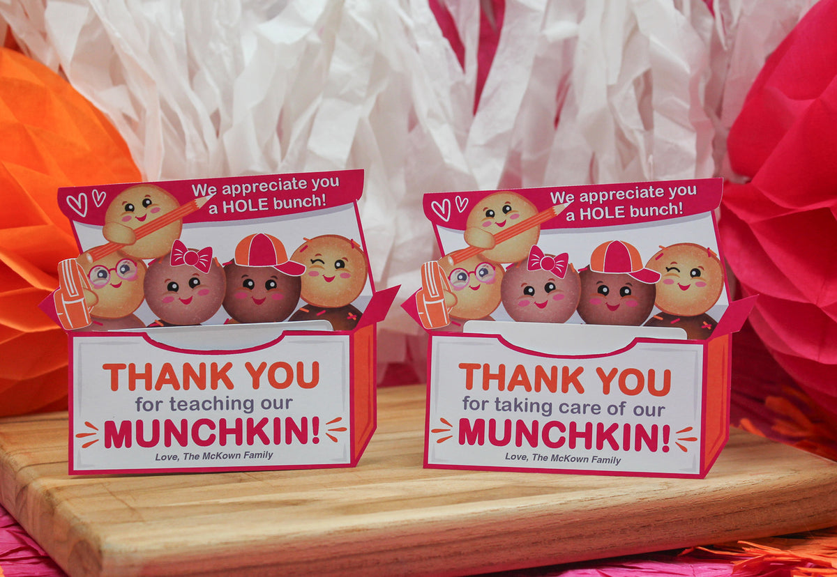 Teacher Appreciation Donut Hole Gift Card Holder