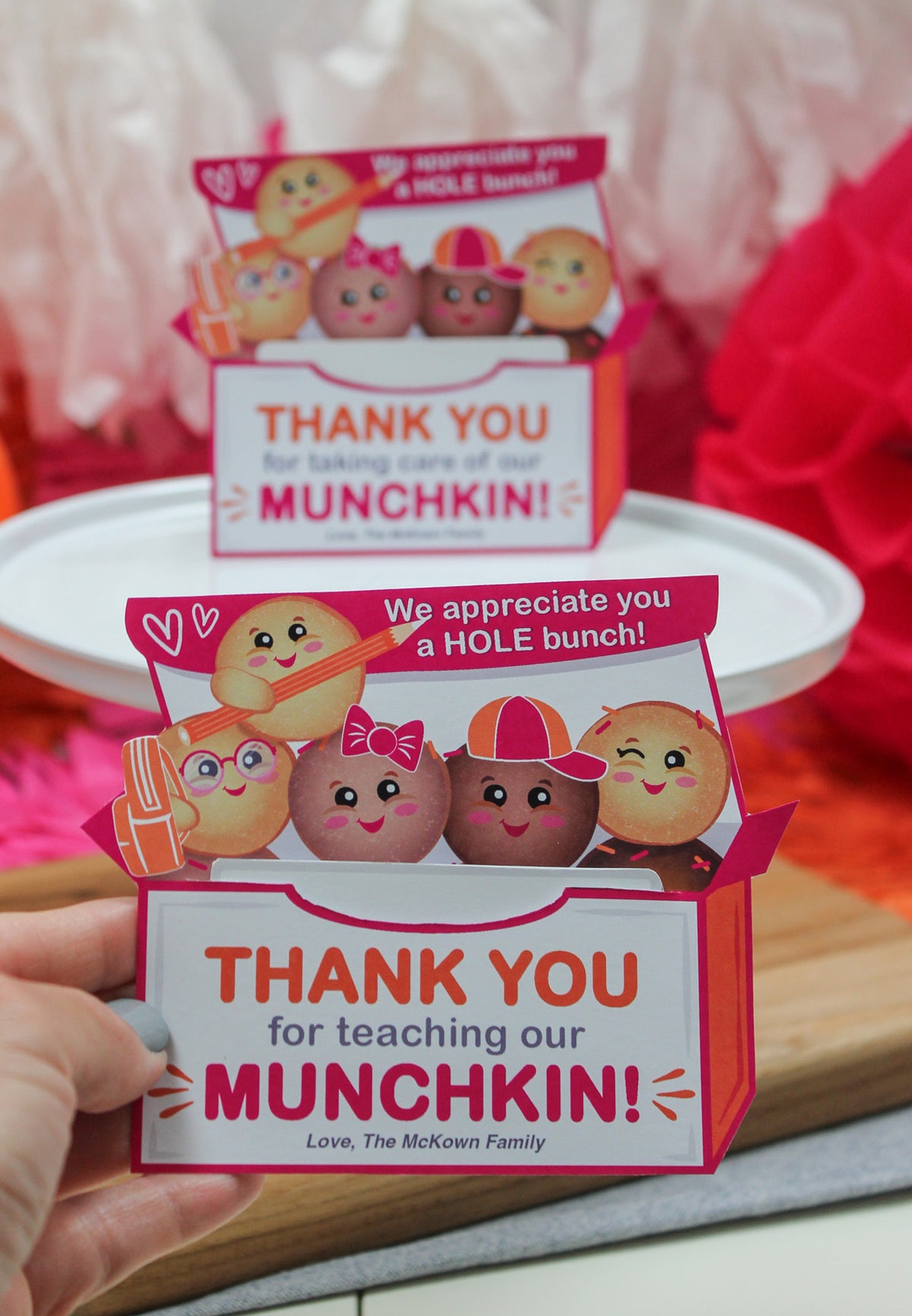 Teacher Appreciation Donut Hole Gift Card Holder