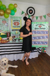 Football 1st Birthday Photo Poster: 12 Month Picture Display