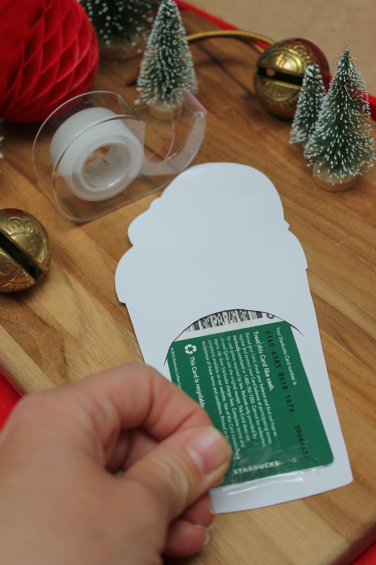 Santa Coffee Gift Card Holder