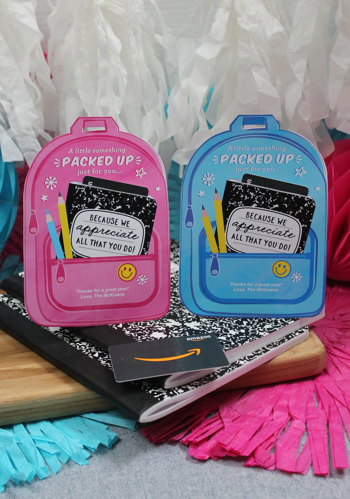 Teacher Appreciation Backpack Gift Card Holder