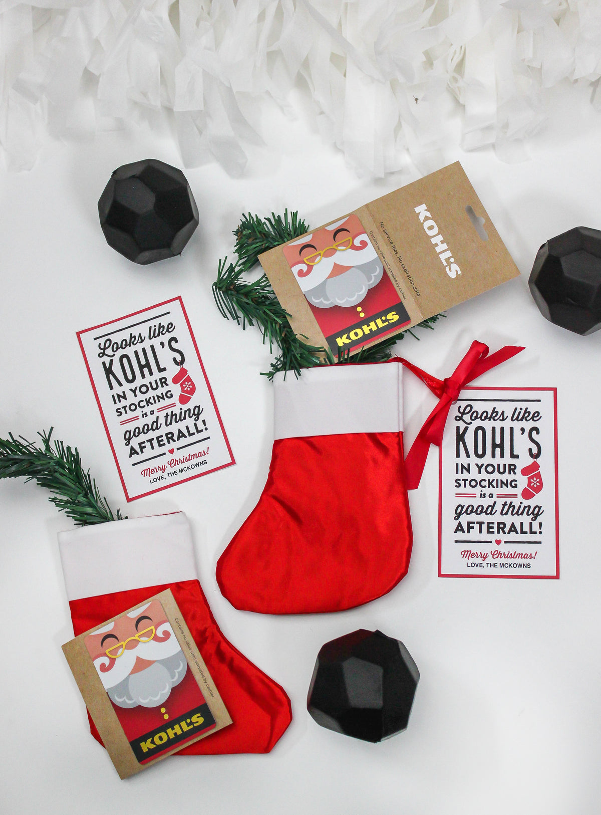 “Kohl's in your Stocking” Christmas Gift Card Tag