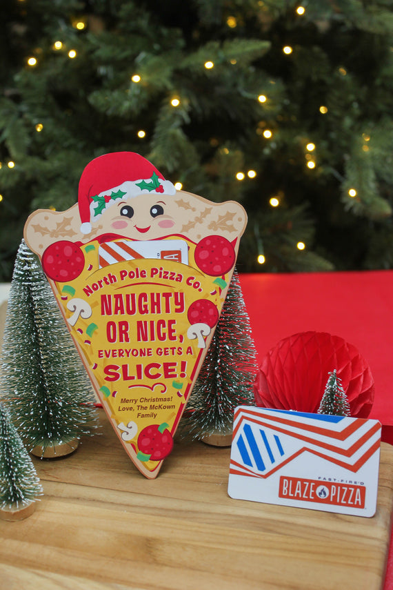 Christmas Pizza Gift Card Holder