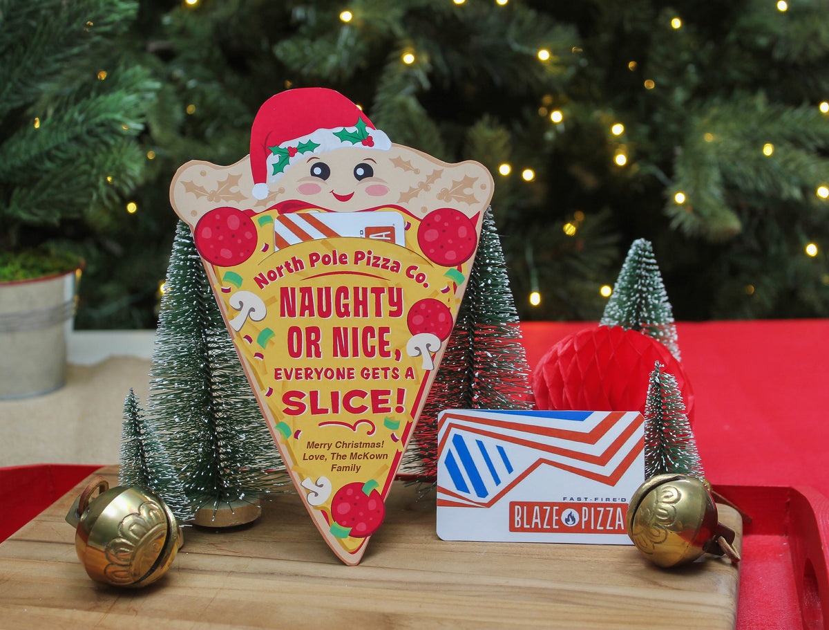 Christmas Pizza Gift Card Holder