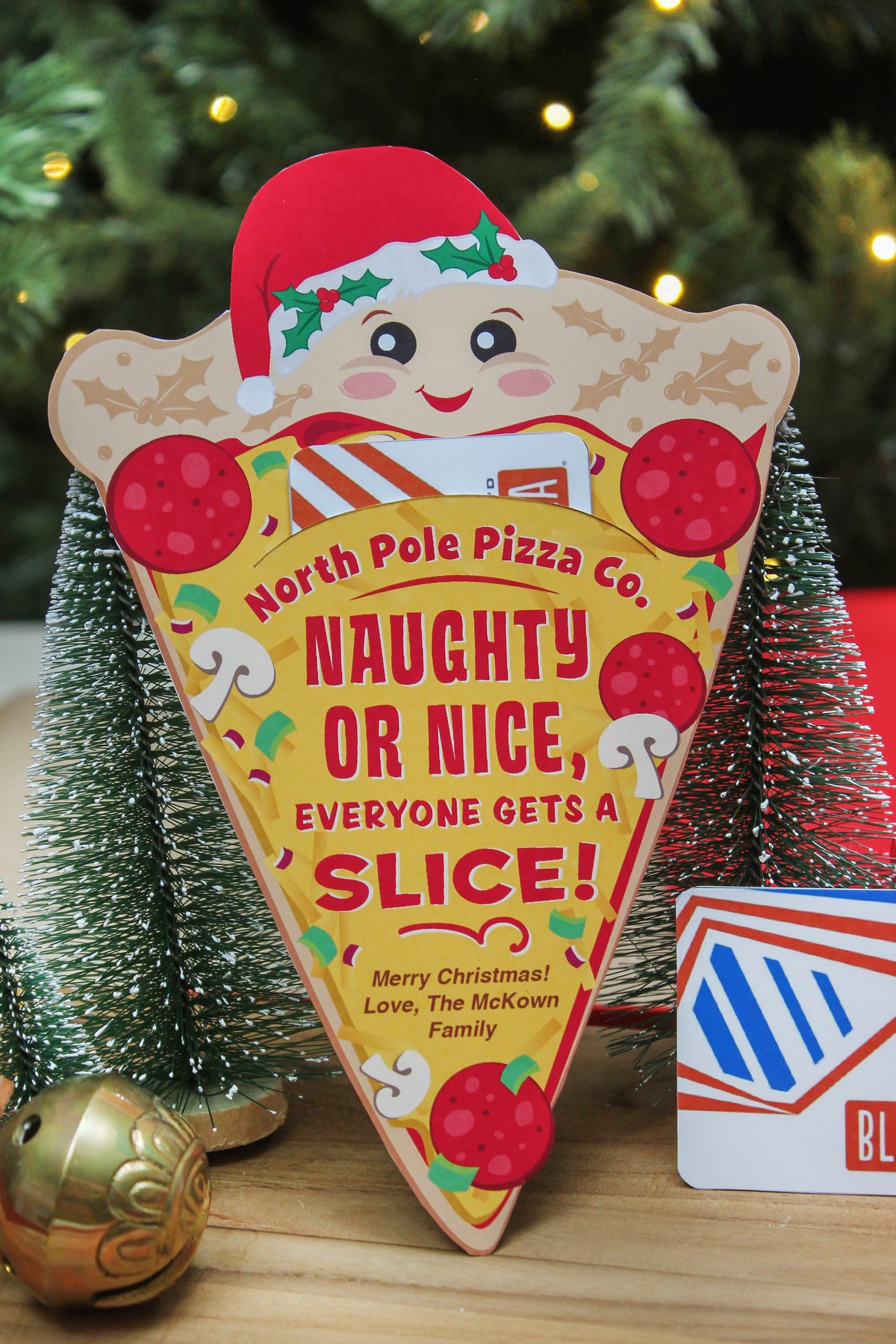 Christmas Pizza Gift Card Holder