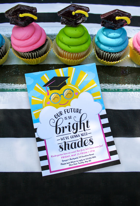 Future So Bright Graduation Party Invitation