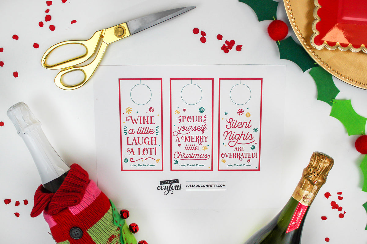 Christmas Wine Gift Tags