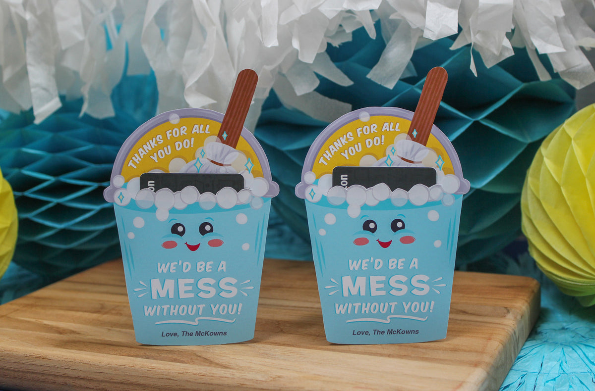 Bucket and Mop Gift Card Holder