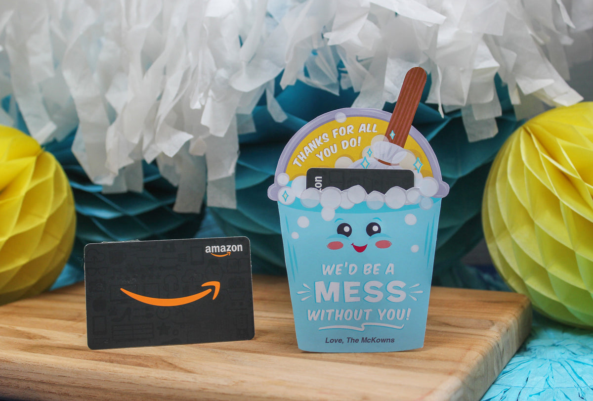 Bucket and Mop Gift Card Holder