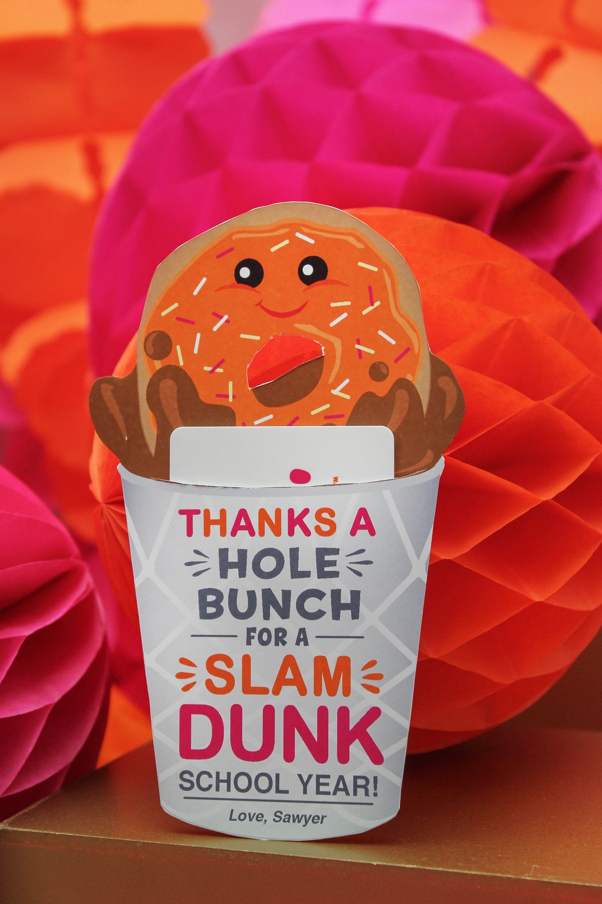 “Slam Dunk” Coffee and Donut Gift Card Holder