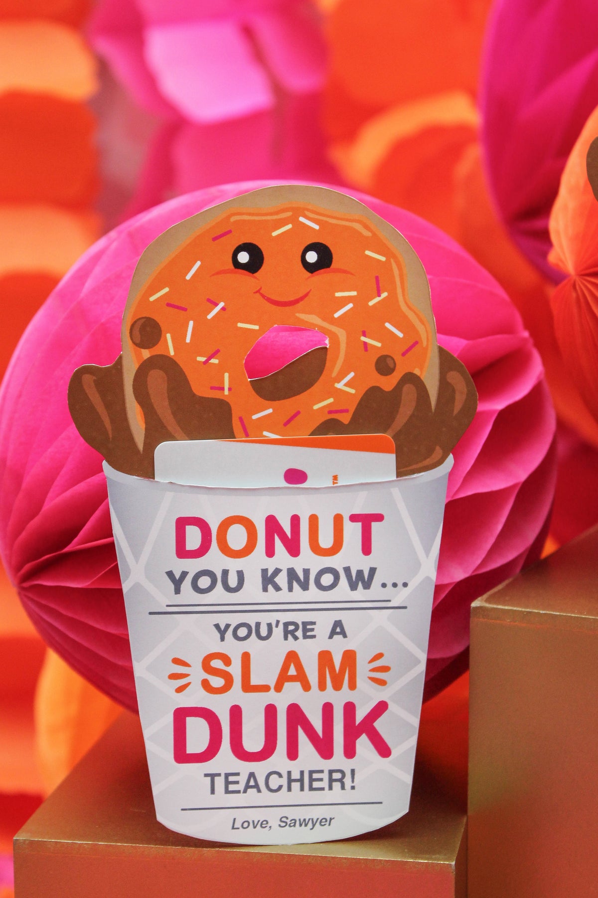 “Slam Dunk” Coffee and Donut Gift Card Holder