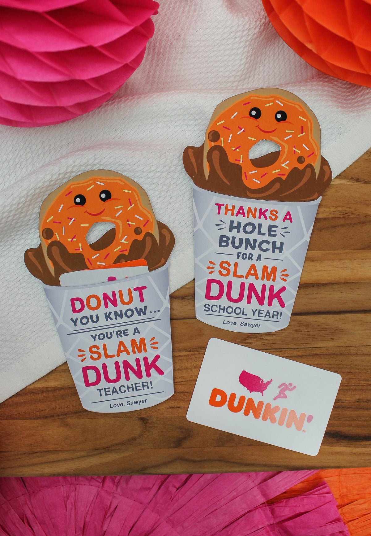 “Slam Dunk” Coffee and Donut Gift Card Holder