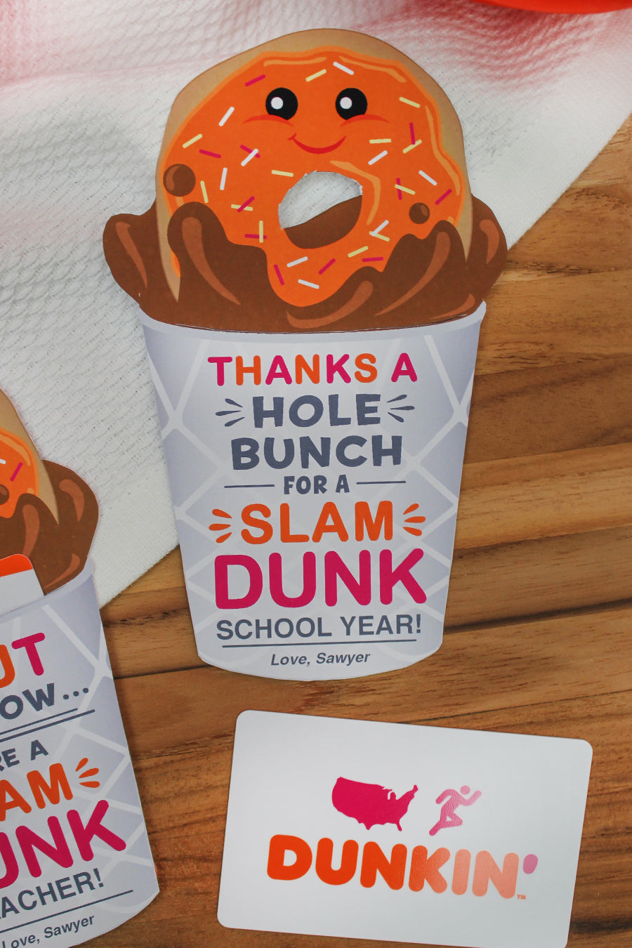 “Slam Dunk” Coffee and Donut Gift Card Holder