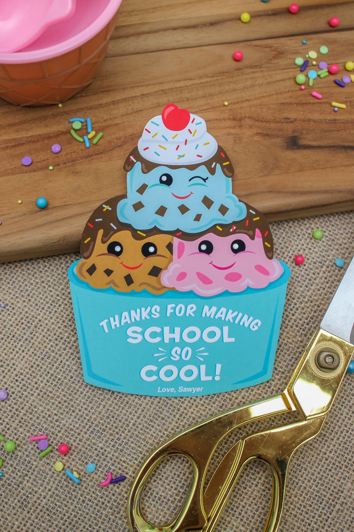 Ice Cream Gift Card Holder