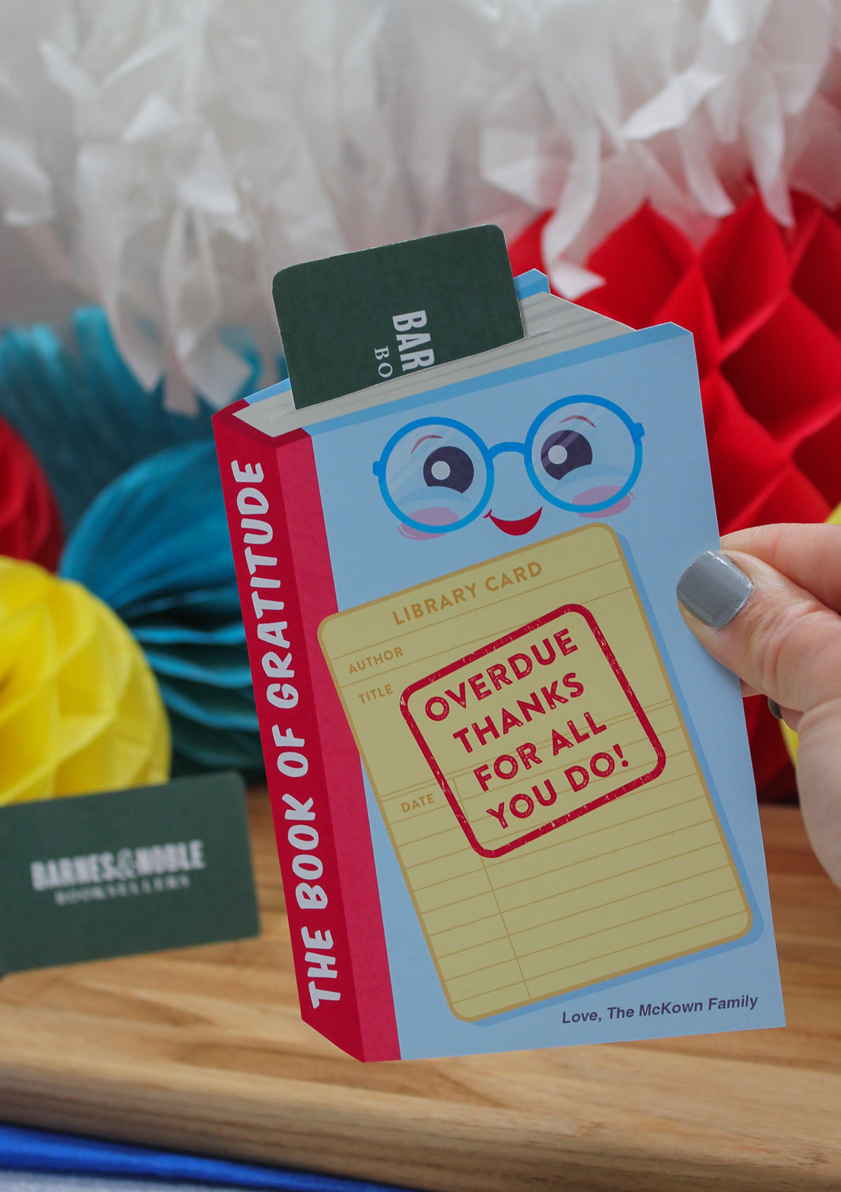 “Overdue Thanks” Book Gift Card Holder