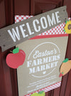 Farmers Market Party Welcome Sign