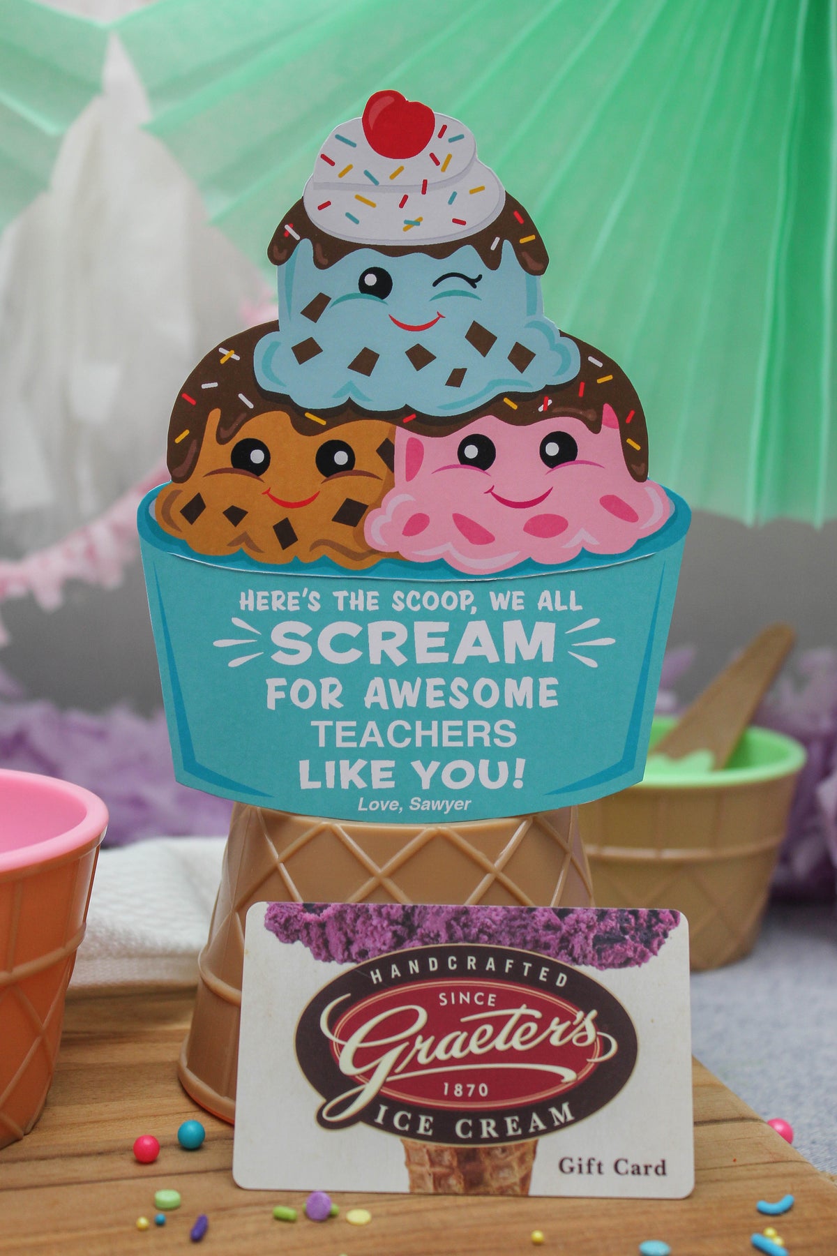 Ice Cream Gift Card Holder