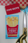 French Fries Gift Card Holder