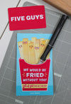 French Fries Gift Card Holder