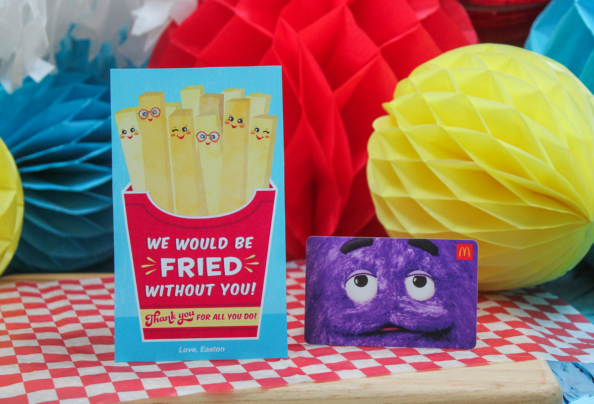French Fries Gift Card Holder