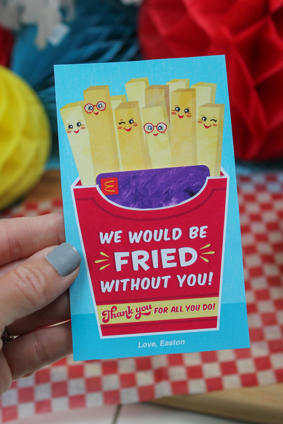 French Fries Gift Card Holder